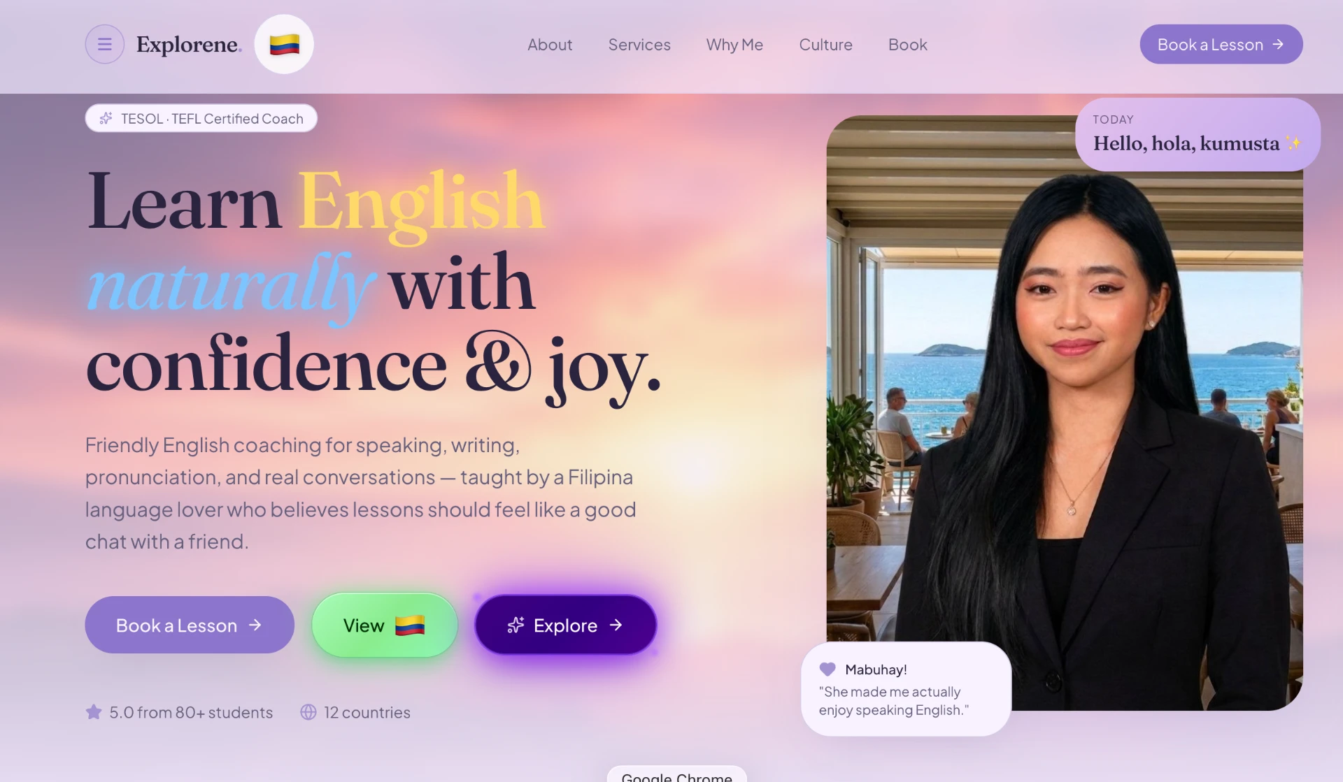 Explorene Online website preview